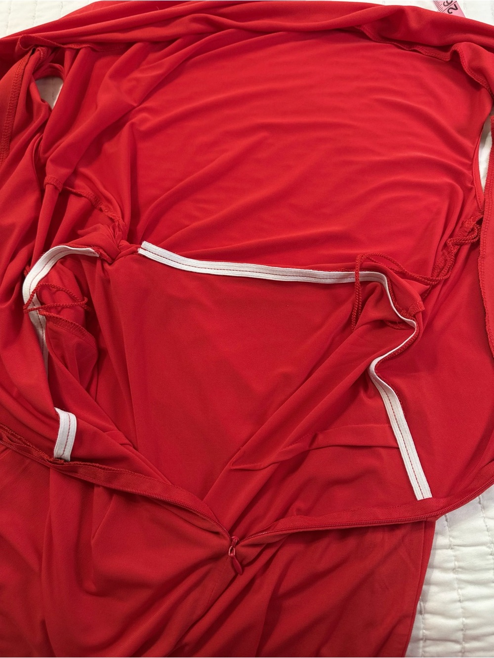 London Times Women’s 6 Red Cowl-Neck Side Twist-Front Short Sleeve Mini Dress - Picture 14 of 14